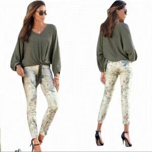 VIVANCE Knot Hem Blouse In Ivory Made In Germany Sz EUR 38